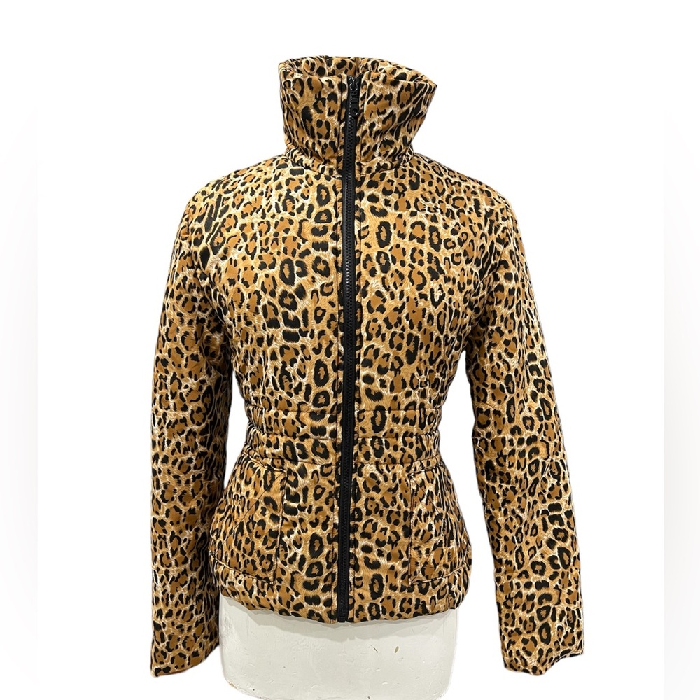 Vintage Leopard Sz S Newport News puffer jacket